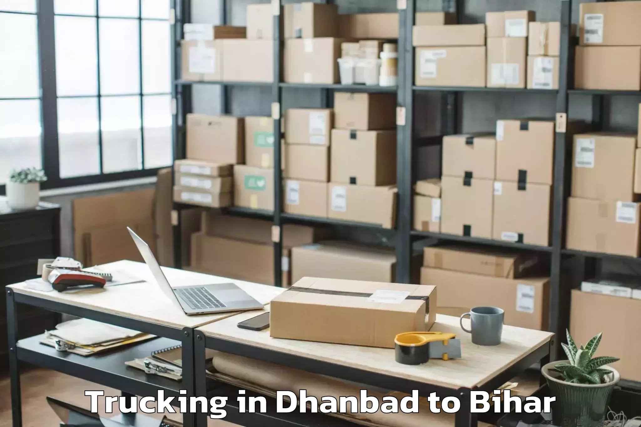 Easy Dhanbad to Jamui Trucking Booking